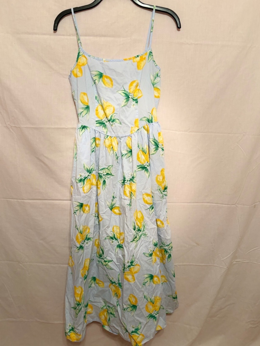 GAP Light Blue Maxi Dress with Yellow Lemon Print